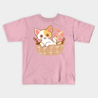 Kitten in Basket Kids T-Shirt